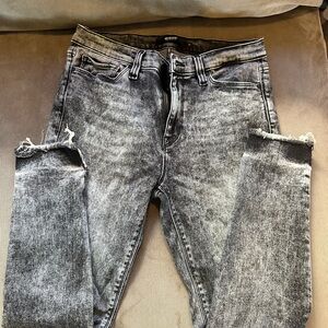 Hudson Jeans acid Washed Gray black Skinny Jeans